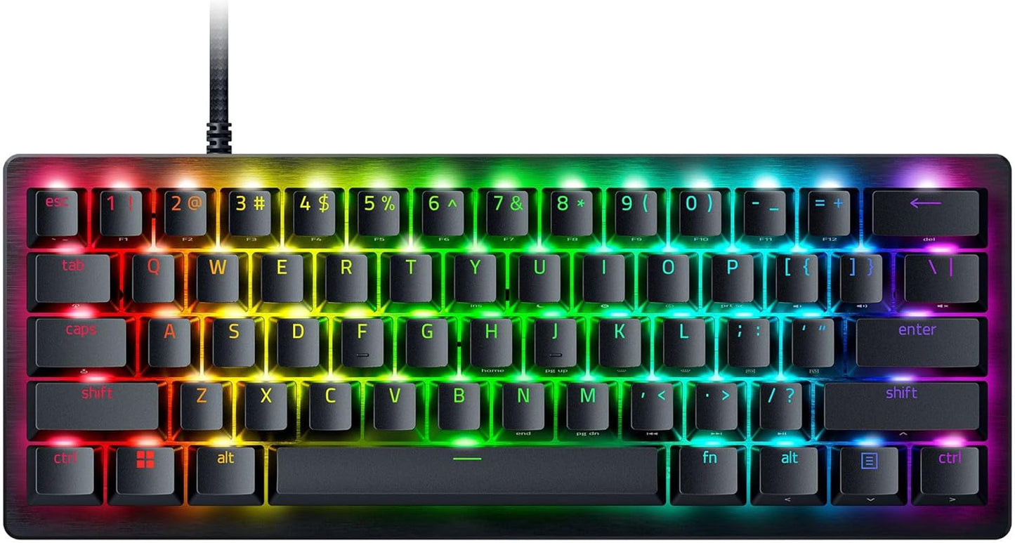 Razer Huntsman V3 Pro TKL Esports Gaming Keyboard: Analog Optical Switches - Razer Snap Tap - Rapid Trigger - Adjustable Actuation - Media Keys & Dial - Doubleshot PBT Keycaps - Wrist Rest - Black