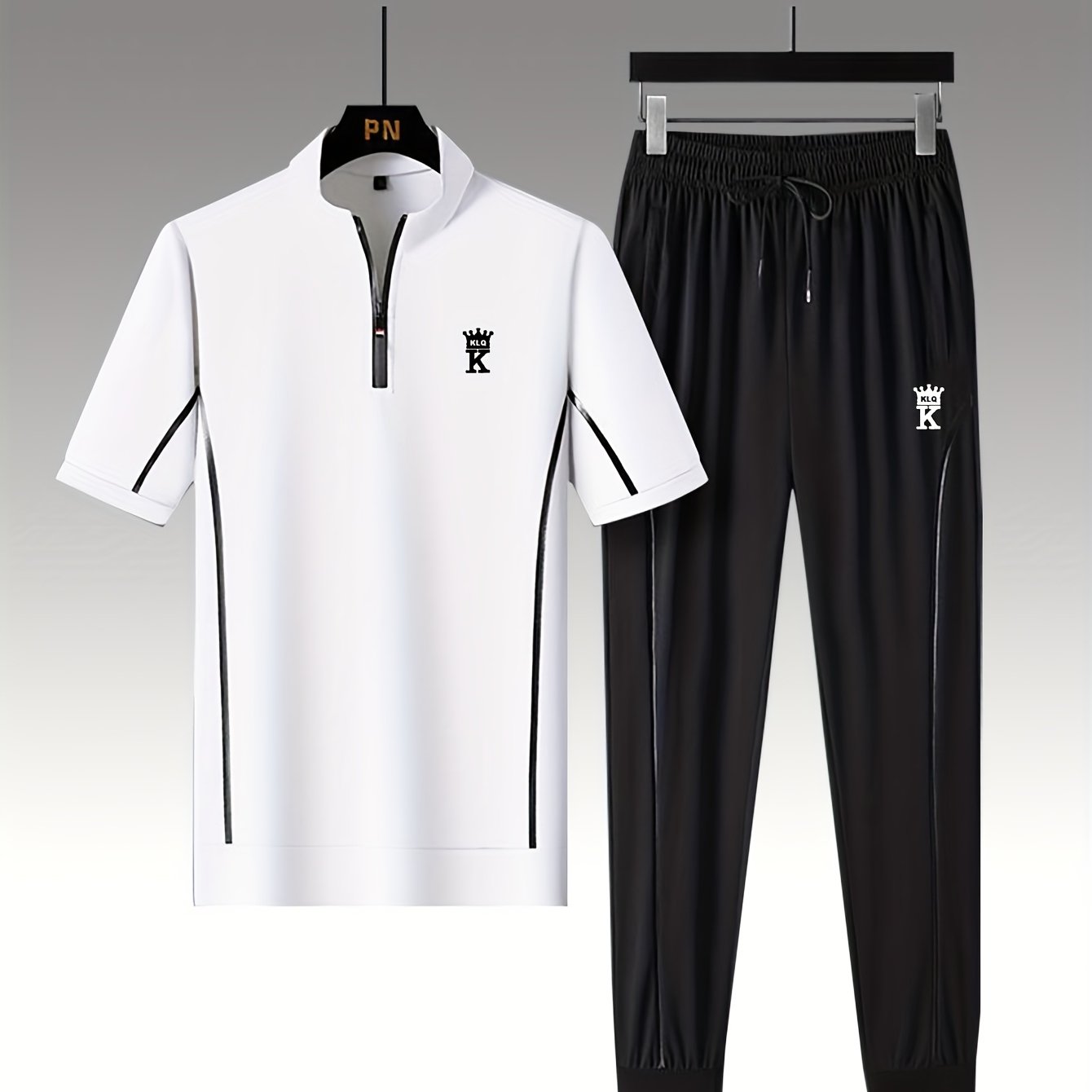 Տղամարդկանց ամառային առօրյա, կանգնող օձիքով, լարով ձգվող սպորտային հագուստի հավաքածու