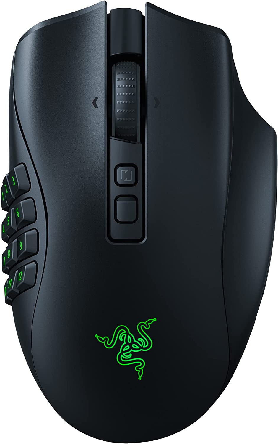 Razer Naga V2 Hyperspeed Wireless MMO Gaming Mouse: 19 Programmable Buttons - Hyperscroll Technology - Focus Pro 30K Optical Sensor - Mechanical Mouse Switches Gen-2 - up to 400 Hr Battery Life