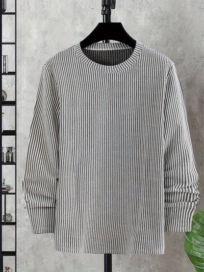 Տղամարդու տրիկոտաժե սվիտեր, գարուն/աշուն ոճի, երիզավոր մարզաշապիկ, ժակարդ, առօրյա, նորաձև, բացօթյա վերնաշապիկ