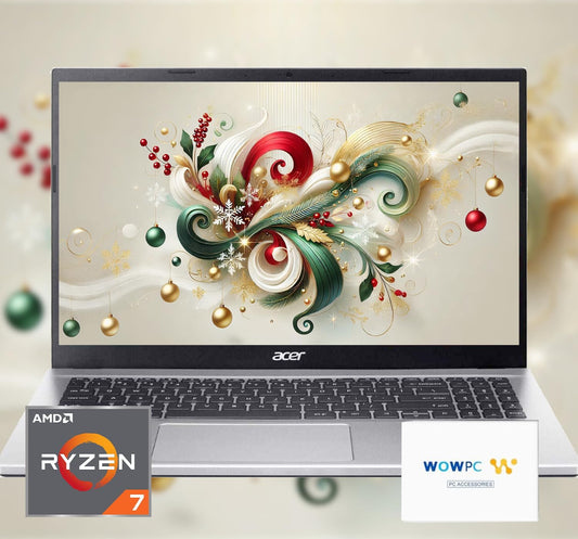 Acer Aspire Premium Laptop | AMD Ryzen 7 5700U (Beats I7-1250U) CPU | 32GB RAM | 1TB SSD | 15.6" FHD Display | Fast Wi-Fi 6 | Sleek Design | Ethernet Port | AI Noise Removal | Windows 11 | WOWPC
