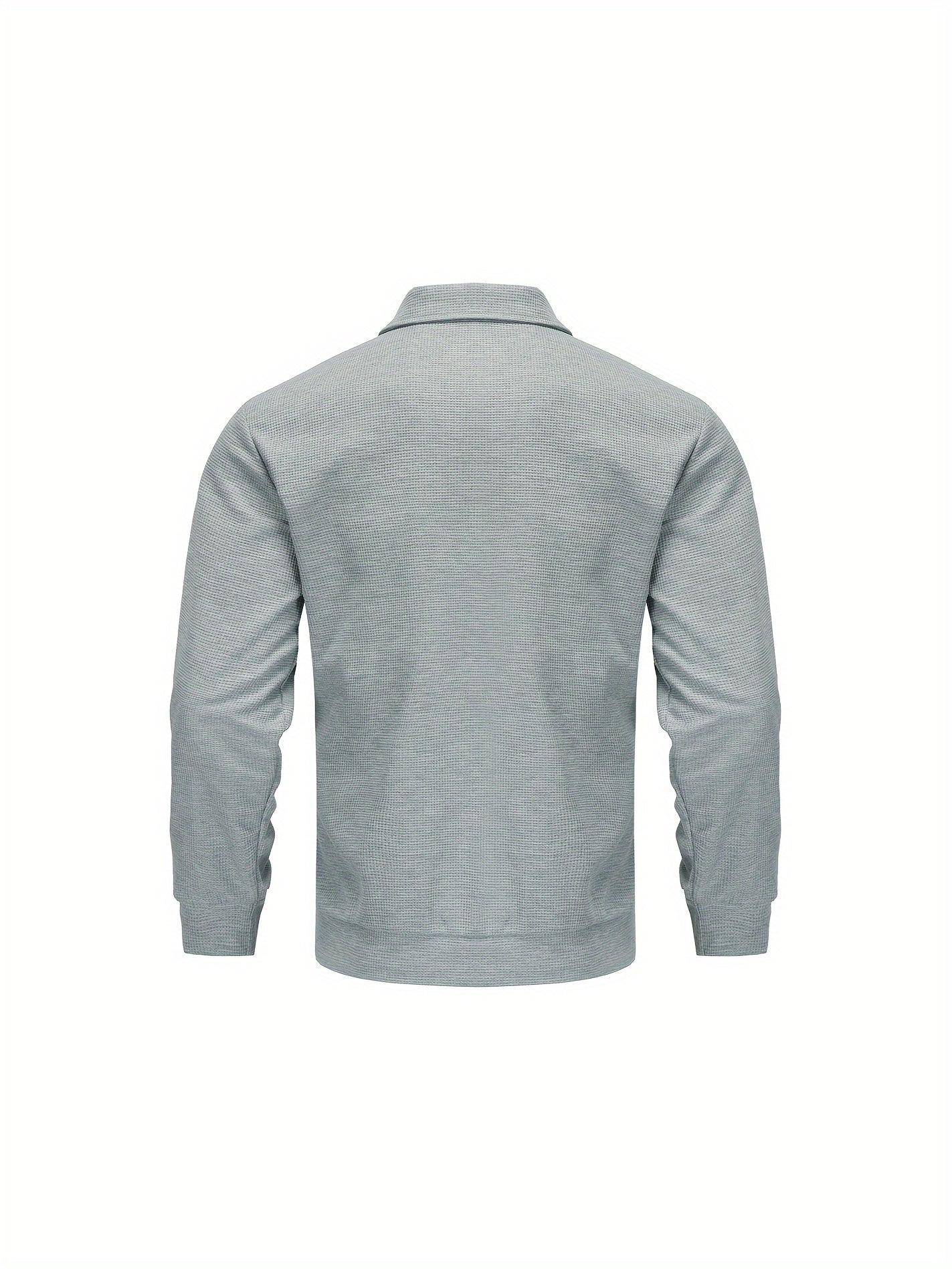 1 հատ տղամարդու ամենօրյա պոլիեսթերային կայծակաճարմանդով բաճկոն՝ օձիքով, միագույն, թեթևակի ձգվող, հյուսված կտորից, սովորական չափսերով, առանց աստառի - Գարուն/աշուն վերնազգեստ