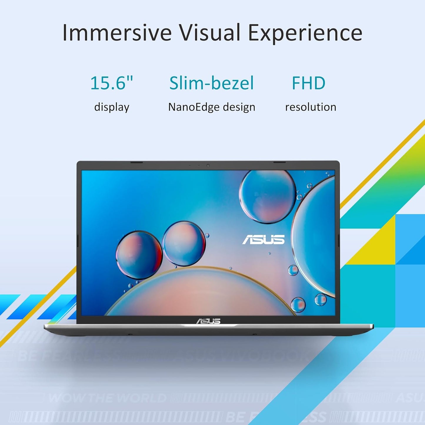 ASUS Vivobook 15.6” FHD Laptop, AMD Ryzen 3 3250U, 8GB RAM, 128GB SSD, Windows 11 Home, Transparent Silver, M515DA-WS33