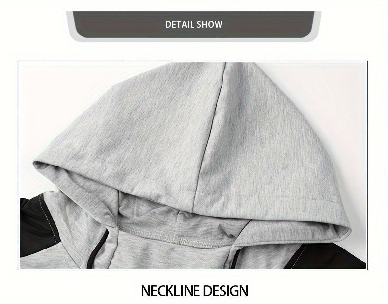 Տղամարդկանց գլխարկով սվիտերի հավաքածու - 2024 թվականի նոր աշնանային առօրյա սպորտային երկար թևքերով հագուստ տղամարդկանց համար