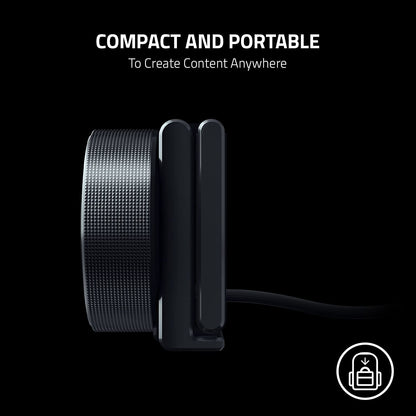 Razer Kiyo X - Full HD Streaming Webcam (1080P 30 FPS or 720P 60 FPS, Auto Focus, Plug & Play, Fully Customisable Settings, Flexible Mounting, Compact & Portable) Black
