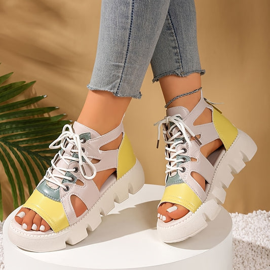 Women's Retro Thick Sole Zipper Strap Sandals Fashionable Open-Toe Casual Loafers New Summer Style College Breathable Casual Shoes