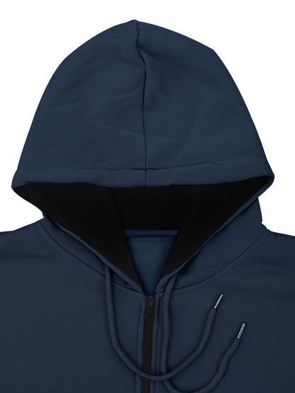 2 հատ տղամարդու միագույն երկարաթև սվիտերի և տաբատի հավաքածու՝ գլխարկով, ամենօրյա սպորտային և ֆիթնես հավաքածու