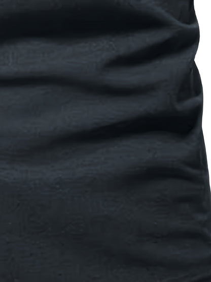 Տղամարդու առօրյա, ձգվող, միագույն, կայծակաճարմանդով և կոճղակապով գոլֆի վերնաշապիկ, ամառային, տղամարդու, փողոցային հագուստ