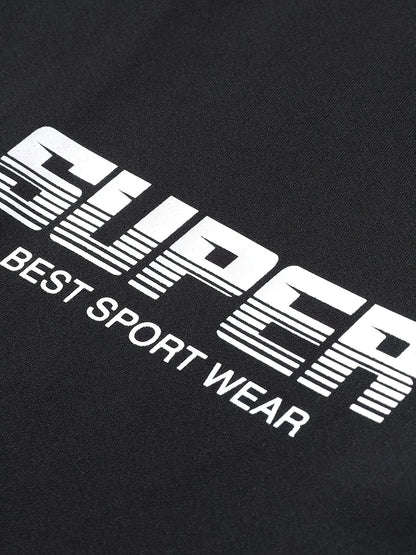 Դասական տղամարդու մարզական 2 հատանոց մարզահագուստի հավաքածու՝ լիարժեք կայծակաճարմանդով, երկար թևքերով վերնաշապիկով և վազքի տաբատով, մարզասրահի, մարզումների և վազքի համար