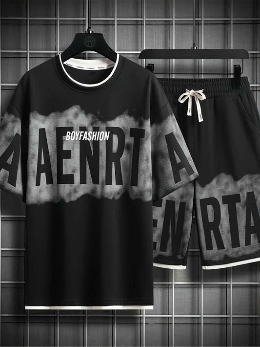 Casual Suit Summer Men's Loose Two-Piece Set