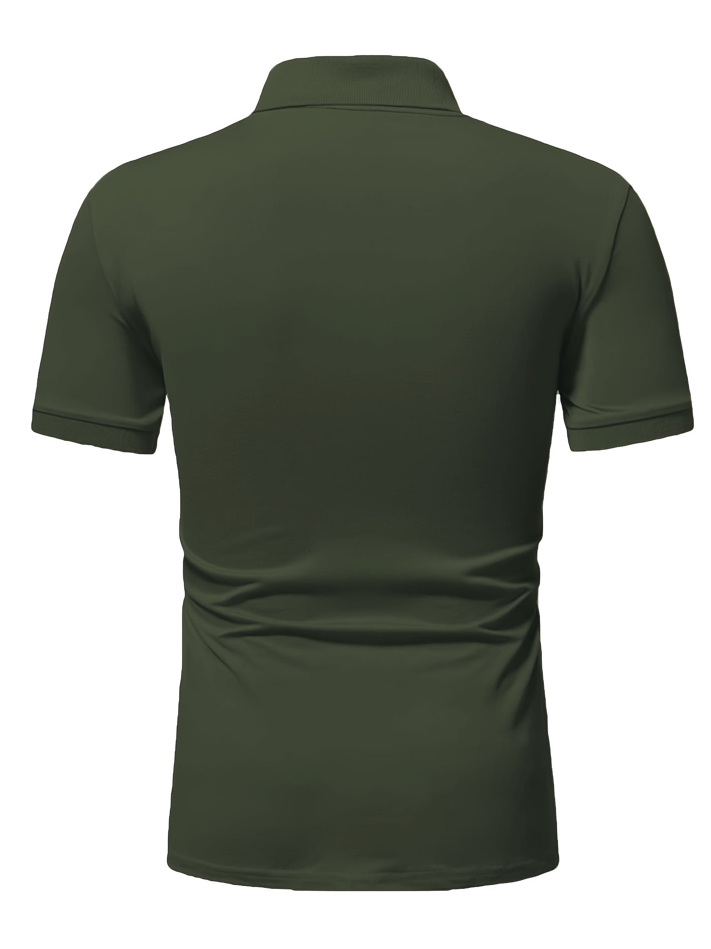 Տղամարդու առօրյա, ձգվող, միագույն, կայծակաճարմանդով և կոճղակապով գոլֆի վերնաշապիկ, ամառային, տղամարդու, փողոցային հագուստ