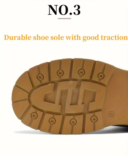 Men's Snow Sports Training Shoes for Autumn and Winter, Featuring a Plush-lined Thick Design for All-over Comfort. Soft, Light Beige-friendly, and Thickly Insulated for Warmth, Suitable for Various Winter Leisure Activities.