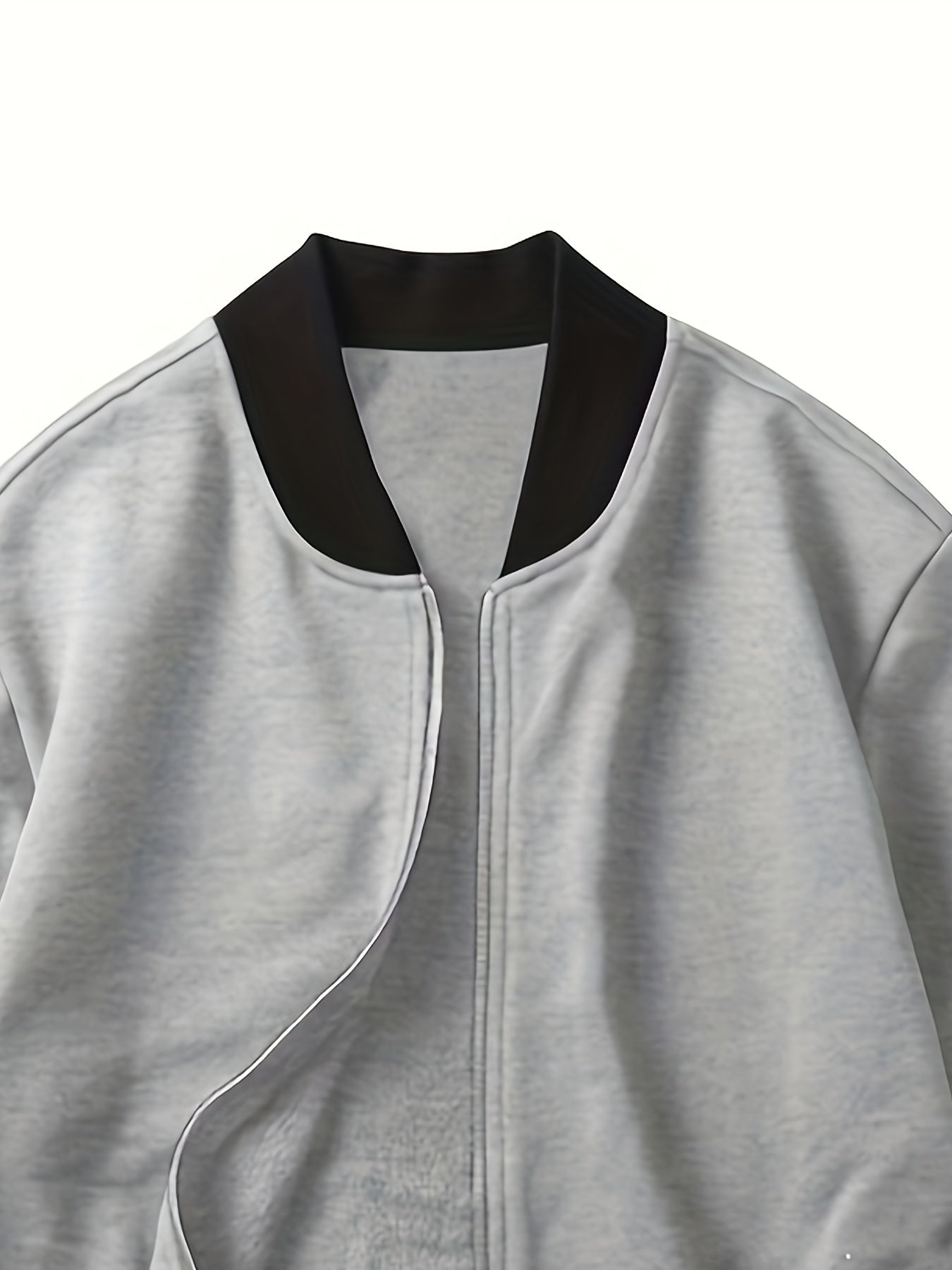 Տղամարդու առօրյա նորաձև կոստյումի հավաքածու՝ պոլիեսթերից, կանգնած օձիքով, կայծակաճարմանդով բաճկոն և լարով տաբատ՝ գարնանային/աշնանային համար