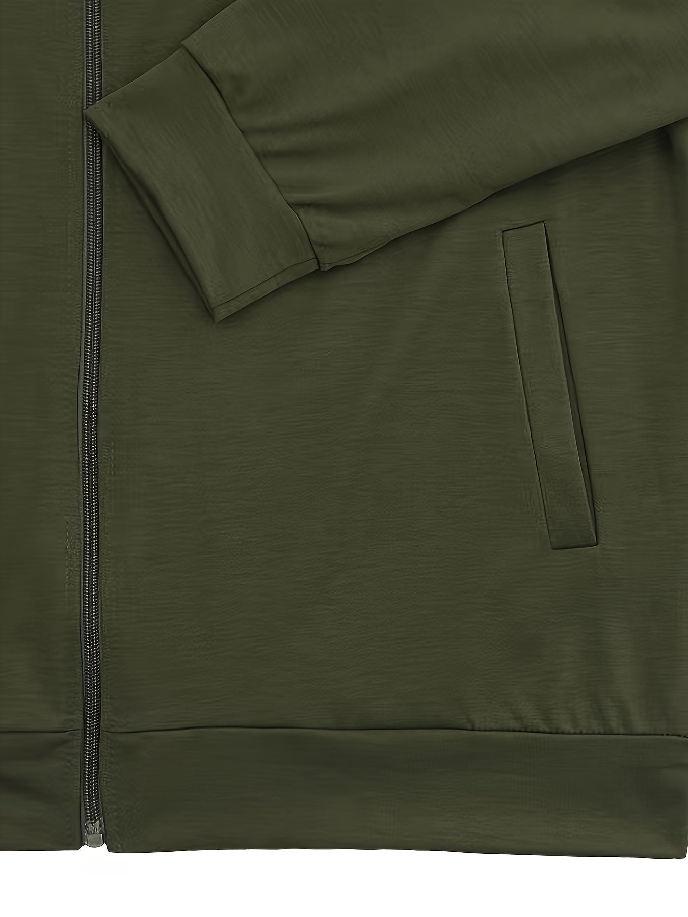 Տղամարդու թեթև, կանգնած օձիքով բաճկոն՝ ձիթապտղի կանաչ, փափուկ, կայծակաճարմանդով բաճկոն՝ գրպաններով, սովորական չափսի՝ գարնանային/աշնանային արշավների և առօրյա բացօթյա հագուստի համար, արշավային պարագաներ