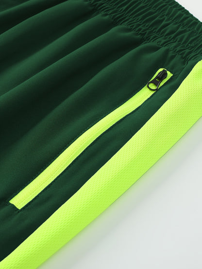 Comfortable Men's Casual Patchwork Sport Suit Jacket and Trousers Tracksuit, Streetwear Set, Casual Sportswear, Sporty Look, Stylish Tracksuit, Quality Stitching, Comfortable Fabric, Twopiece Suit, Matching Outfit, Urban Styl