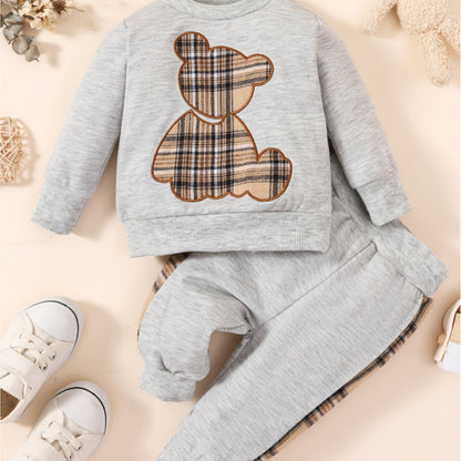 Toddler Baby Boy Clothes Outdoor Set Long Sleeve Sweatshirt Top Casual Pants Fall Winter Outfit Sweatsuit - ayq