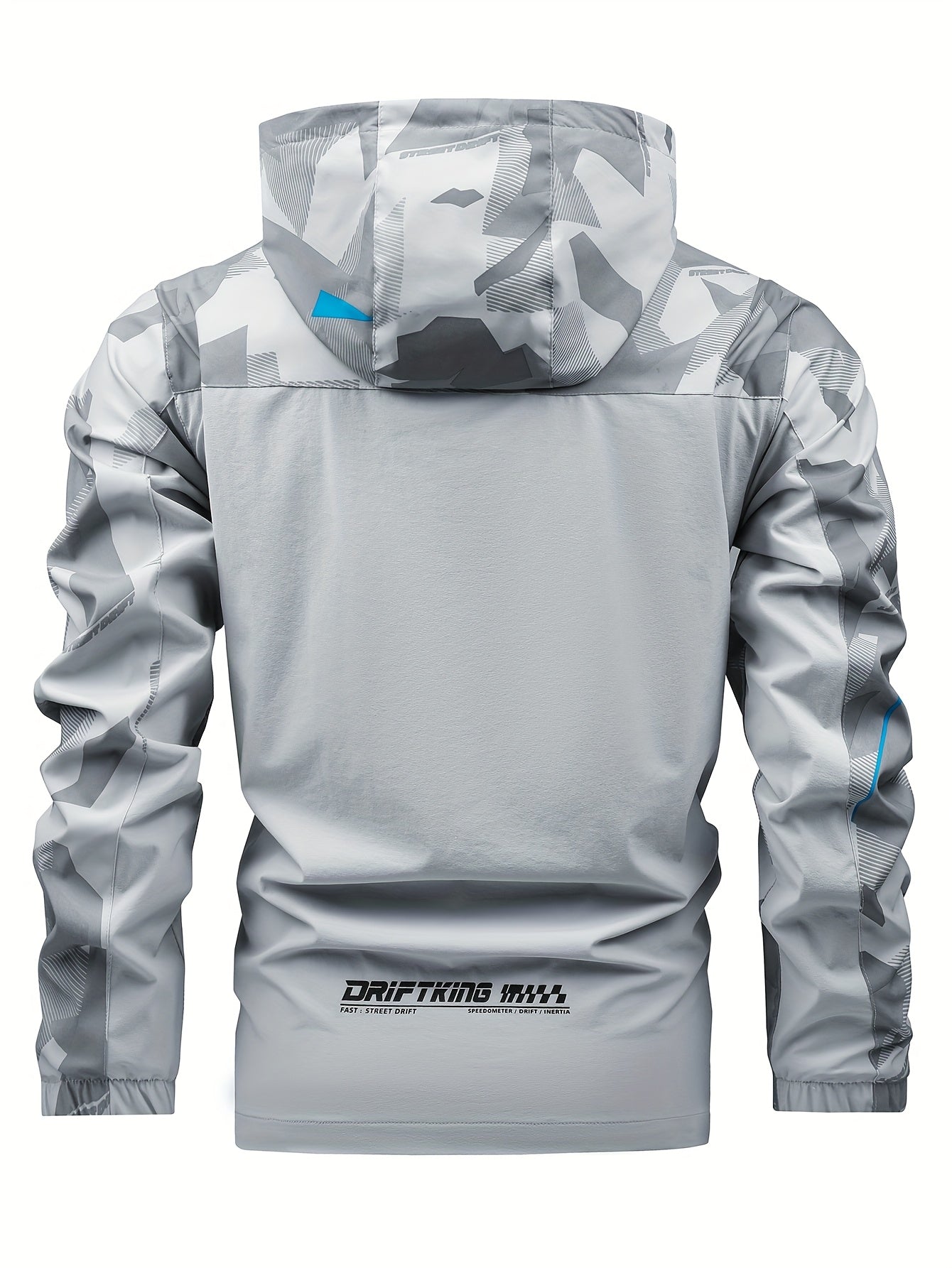 Men'S Lightweight Climbing Hooded Jacket - Quick-Dry Windproof Outdoor Sports Coat with Camouflage Pattern, Spring/Fall Casual & Training Wear, Regular Fit for Hiking, Running, Gym, Hiking Apparel, Durable Fabric