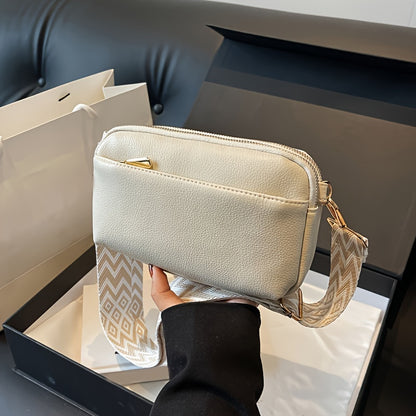 Mini Crossbody Bag for Women, Wide Strap Square Wallet, Stylish Shoulder Bag. - Ayq