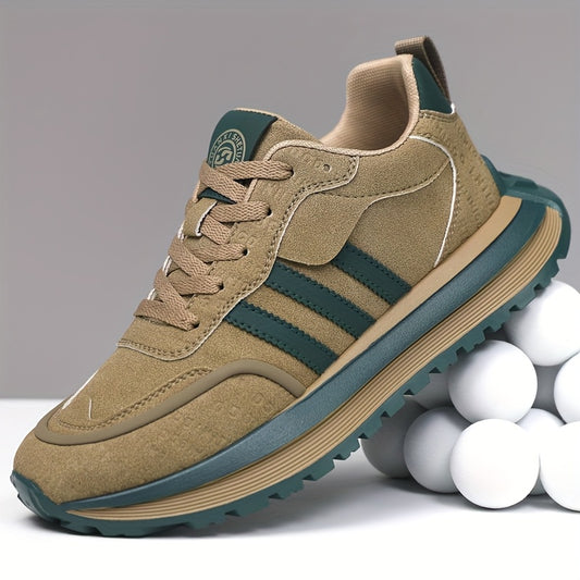 Men'S Casual Sneakers - Comfortable, Non-Slip, All-Season Footwear with Lace-Up Closure, Stylish Brown and Teal Design, Everyday Walking Shoes Stylish Casual Shoes Laceup Construction, Casual Shoes