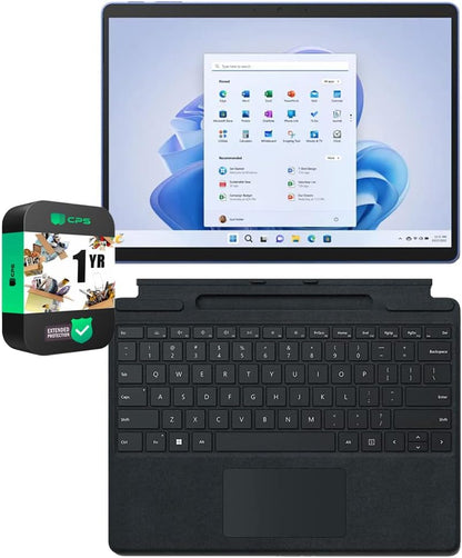 Microsoft Surface Pro 9 13" Touch Tablet, Intel I7, 16GB/256GB, Platinum Bundle Surface Pro Signature Mechanical Keyboard, Black and 1 YR CPS Enhanced Protection Pack