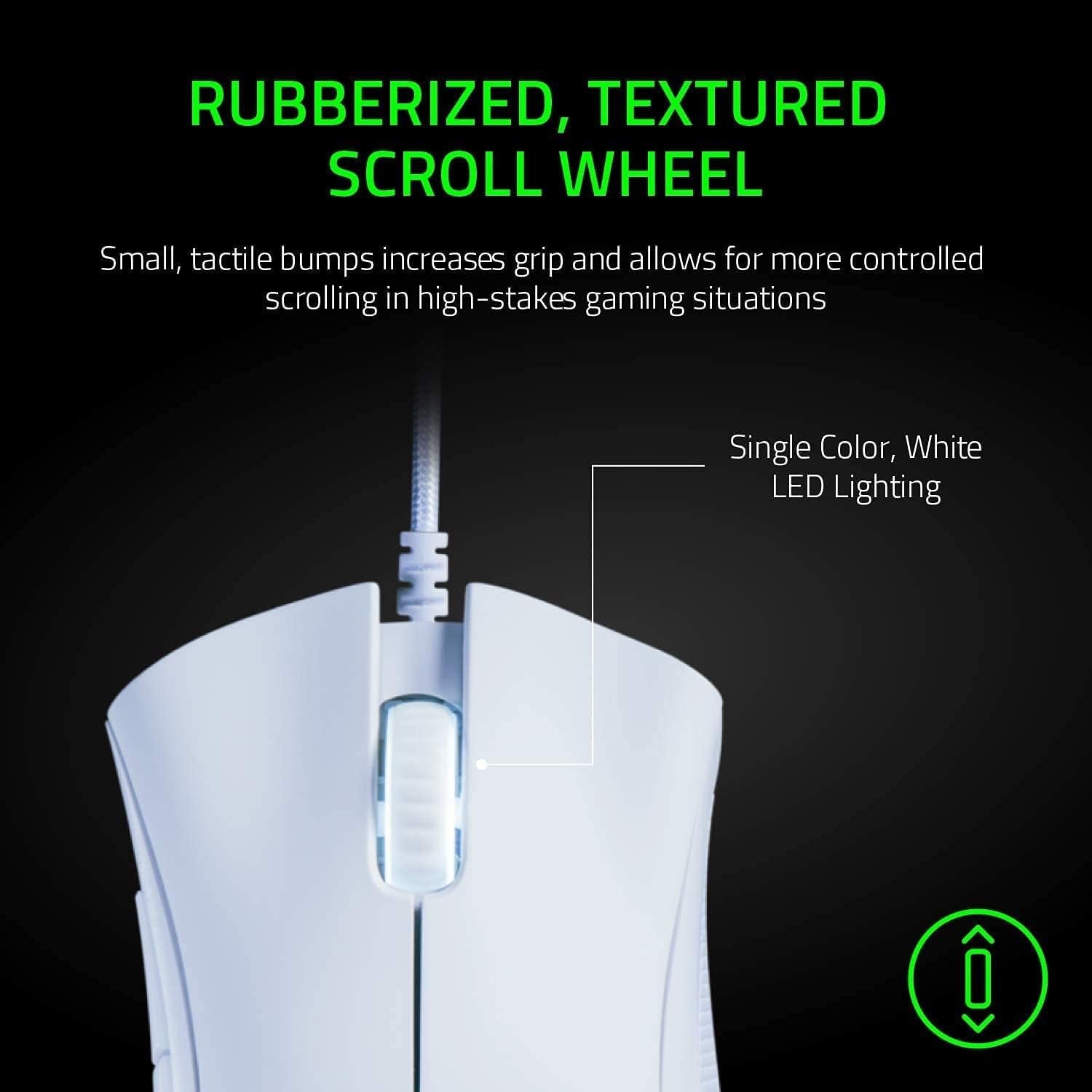Razer Deathadder Essential (2021) - Wired Gaming Mouse (Optical Sensor, 6400 DPI, 5 Programmable Buttons, Ergonomic Form Factor) White