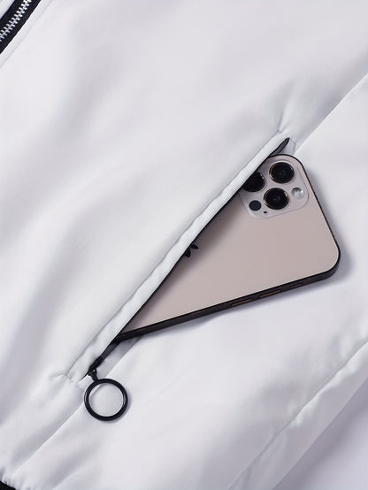 Տղամարդու առօրյա աշխատանքային բաճկոնի և տաբատի հավաքածու, միագույն, երկար թևքերով, սովորական չափսի, գրպաններով, գարնան/աշնան համար, առօրյա հագուստ, առօրյա հագուստ|Առօրյա ոճ|Միագույն բաճկոն