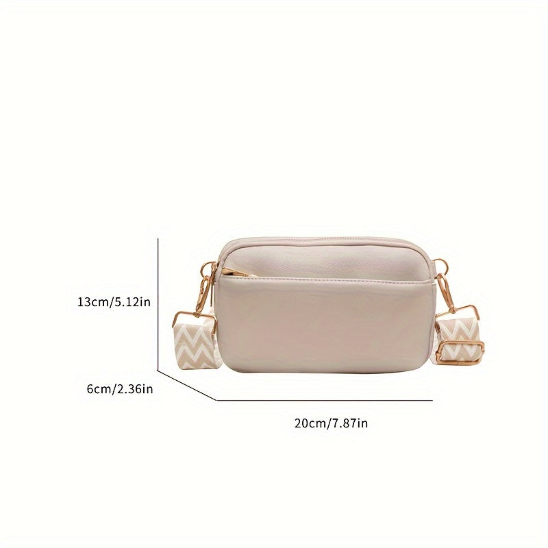 Mini Crossbody Bag for Women, Wide Strap Square Wallet, Stylish Shoulder Bag. - Ayq