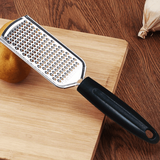 Versatile Stainless Steel Cheese Grater & Fruit Peeler - Portable Kitchen Gadget for Citrus, Potatoes, and Melons