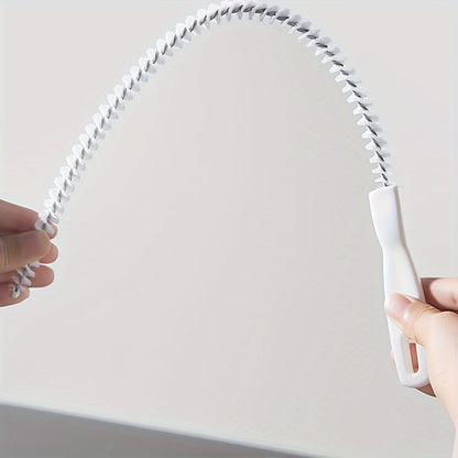 1pc Flexible Sink & Drain Cleaning Brush, Sewer Dredge Hair Clog Remover, Manual Plumbing Snake Tool for Toilet, Bathroom, Kitchen - No Electricity Needed