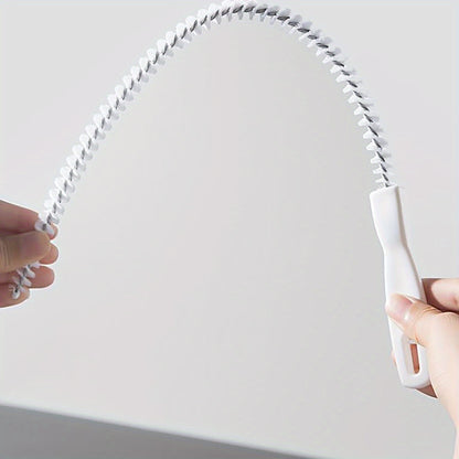 1pc Flexible Sink & Drain Cleaning Brush, Sewer Dredge Hair Clog Remover, Manual Plumbing Snake Tool for Toilet, Bathroom, Kitchen - No Electricity Needed