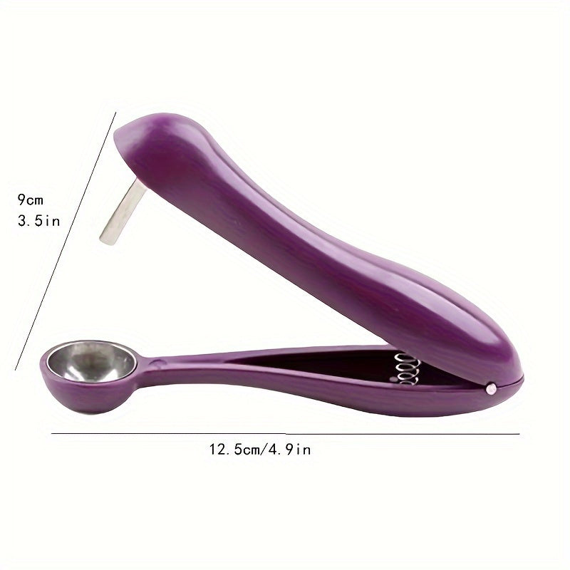 Quick Easy Cherry Pitter - Handheld Plastic Cherry & Olive Pitter Tool with Comfort Grip for Baking & Snacking - Portable Kitchen Gadget