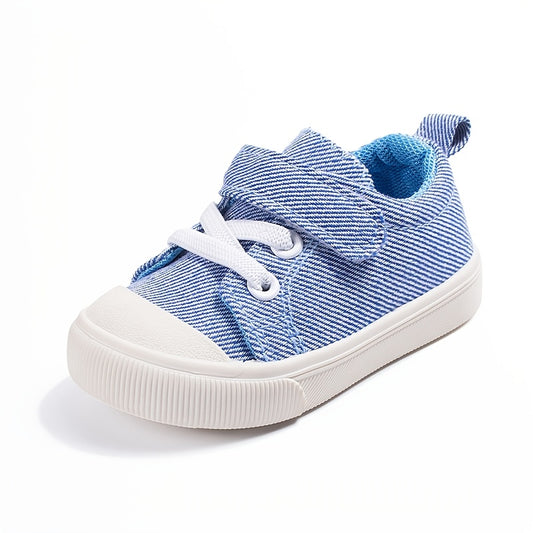 Toddler Boys' All-Season Slip-On Sneakers, Solid Color Casual Sports Street Style, Comfortable Indoor Outdoor Walking Shoes, Fabric Upper with TPR Sole & EVA Insole, Spring/Fall Collection - Ayq