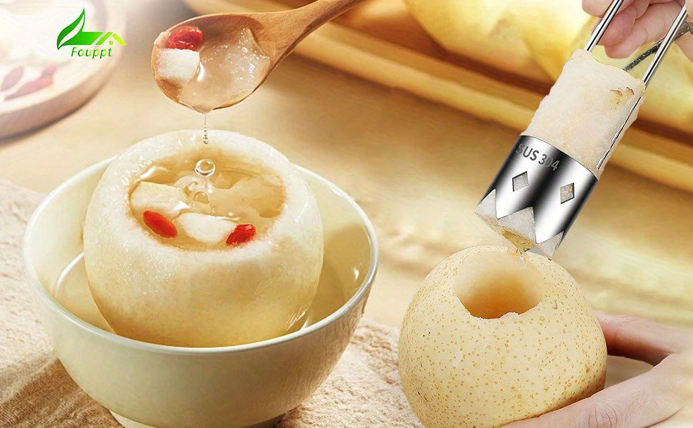 1pc/2pcs/3pcs Red Bell Pepper Seed Corer, Stainless Steel Fruit Core Remover Apple Core Seed Remover Vegetable Corer Tool for Vegetables Fruit Kitchen Utensils (Sliver)