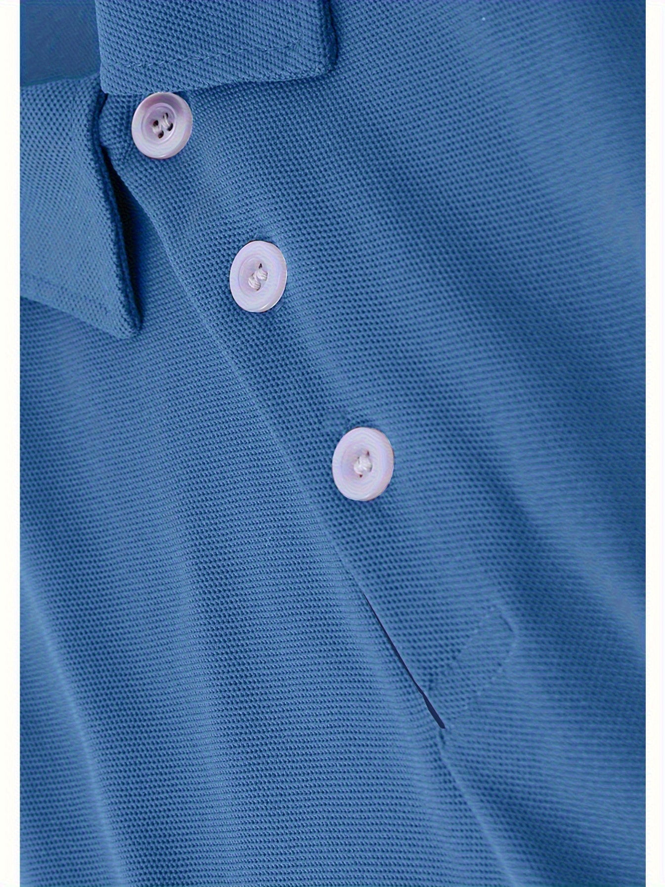 Տղամարդկանց պատահական գոլֆի պոլո վերնաշապիկ, երկրաչափական նախշ, թեթև ձգվող գործվածք, պոլիեսթեր 100%, սովորական, ամառային կարճ թեւ, շրջափակով օձիքով և կոճակի դետալներով, 210գ/մ² - Բուրգունդի