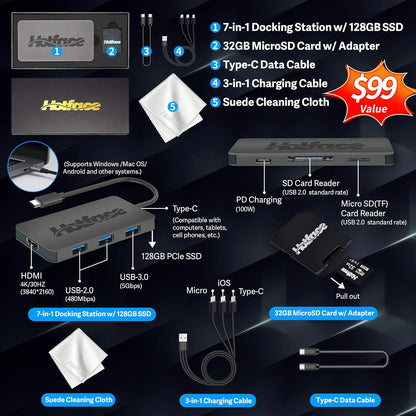 SAMSUNG 12.2" FHD 2-In-1 Touchscreen Chromebook plus Laptop for Business&Students, Intel Dual-Core, 4GB RAM, 224GB Storage(64Gb Emmc+160Gb Docking Station Set), Stylus Pen, Wireless Mouse, Silver