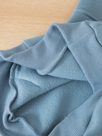 Տղաների հարմարավետ բրդյա աստառով վերնաշապիկի և սպորտային տաբատի հավաքածու - ձիթապտղի կանաչ, առօրյա ձմեռային հագուստ գրպաններով, հաստ տաքություն աշնան և ձմռան համար, սովորական չափսի, առօրյա հագուստ, բացօթյա օգտագործման համար