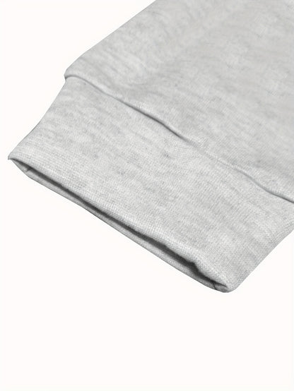 Տղամարդու մարզական բրդյա վերնաշապիկի և վազքի վերնաշապիկի հավաքածու - սպորտային մոխրագույն՝ սև զարդարանքներով, կայծակաճարմանդով բաճկոն և լարերով տաբատ, պոլիեսթեր, լվացքի մեքենայով աշուն/ձմեռ համար