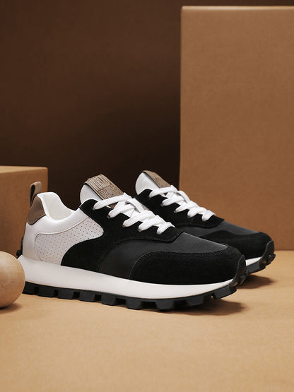 2025 թվականի գարնանային տղամարդկանց շնչող ցածրակրունկ սպորտային կոշիկներ - Հաստեցված, փափուկ ռետինե ներբան, տղամարդկանց նոր շնչող ցանցե հարթակով կոշիկներ՝ հասակը մեծացնող սպորտային կոշիկներով