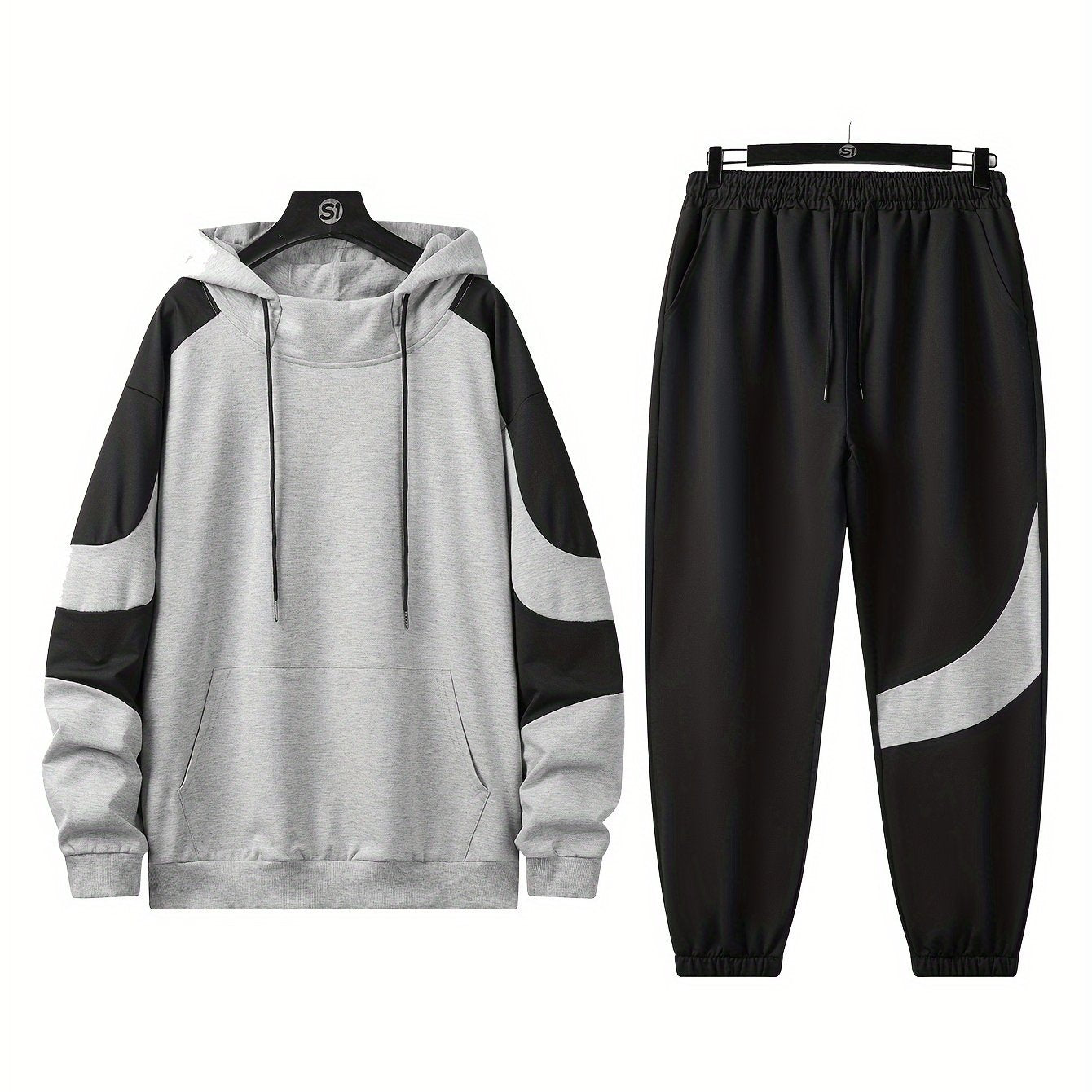 Տղամարդկանց գլխարկով սվիտերի հավաքածու - 2024 թվականի նոր աշնանային առօրյա սպորտային երկար թևքերով հագուստ տղամարդկանց համար