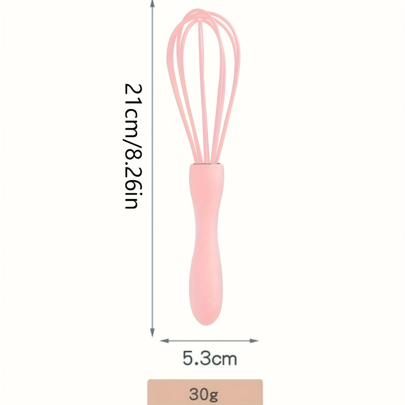 White Manual Silicone Whisk, a Hand-Held Baking Mixing Tool, Featuring 5 Highly Elastic Wires for Stirring, Easy to Clean Kitchen Baking Utensil.