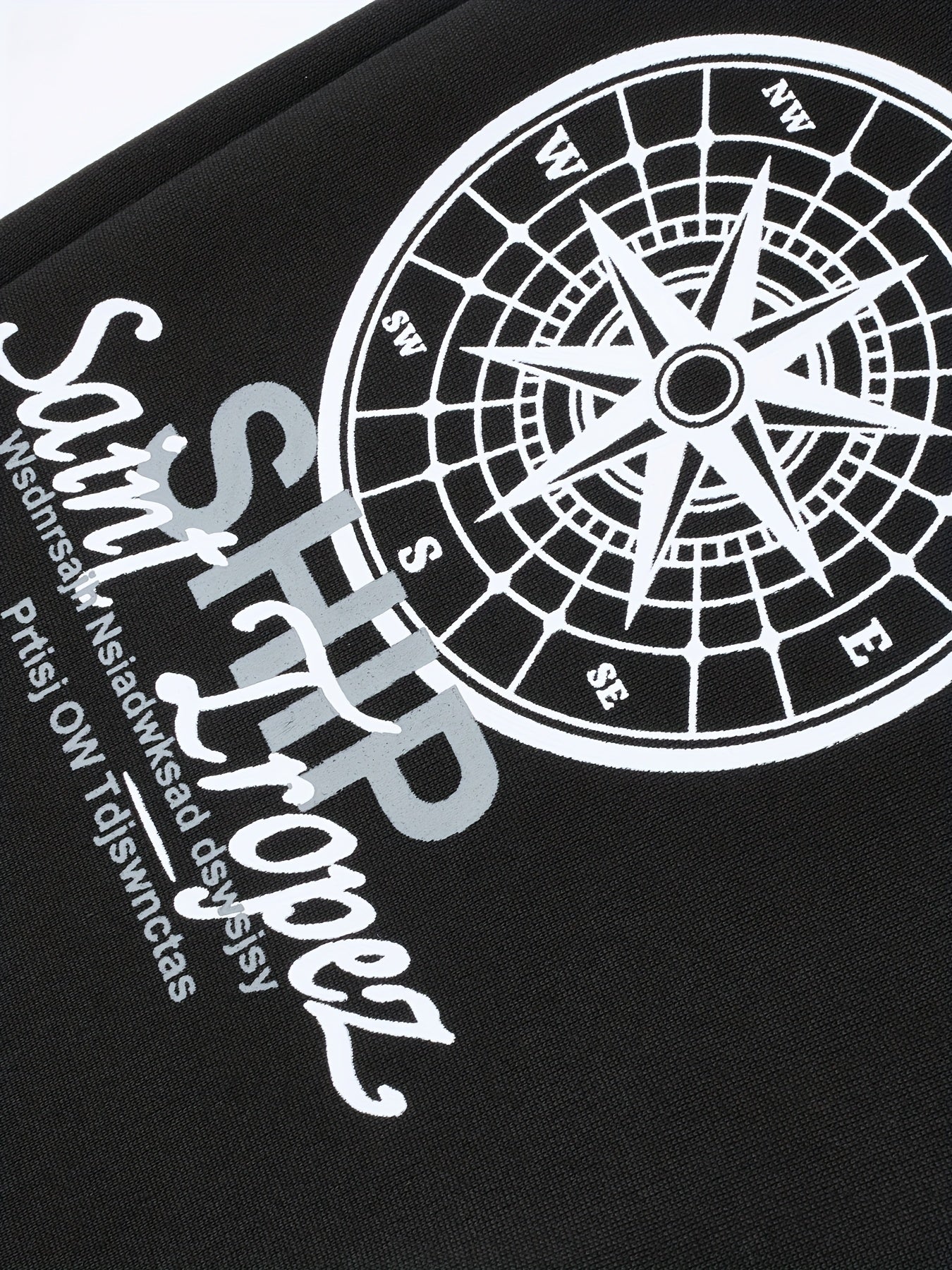 Men'S Bold Print Urban Streetwear Pullover Hoodie & Pants Set - Black & Red with "Saint" Design, Polyester, Long Sleeve, Regular Fit, Spring/Fall Casual Wear, Casual Streetwear Outfit|Bold Print Hoodie|Stretchy Fabric