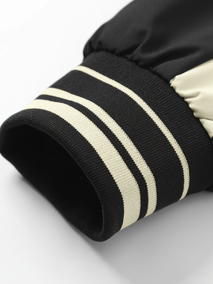 Տղամարդու սպորտային, առօրյա բաճկոնի և տաբատի հավաքածու, երկգույն միահյուսված տառային նախշերով, ոճային, բոլոր եղանակների համար նախատեսված, մարզիկների կողմից նախընտրելի TZ6062