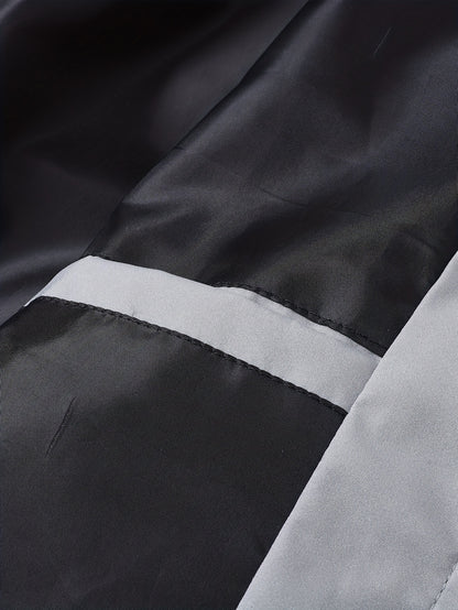 Տղամարդու առօրյա աշխատանքային բաճկոնի և տաբատի հավաքածու, միագույն, երկար թևքերով, սովորական չափսի, գրպաններով, գարնան/աշնան համար, առօրյա հագուստ, առօրյա հագուստ|Առօրյա ոճ|Միագույն բաճկոն