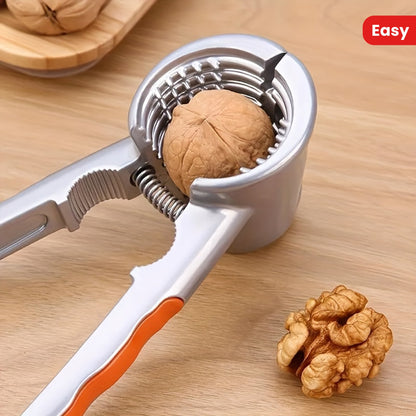 Versatile Aluminum Nutcracker - Easy Walnut & Dried Fruit Opener, Kitchen Gadget for Home and Restaurant Use