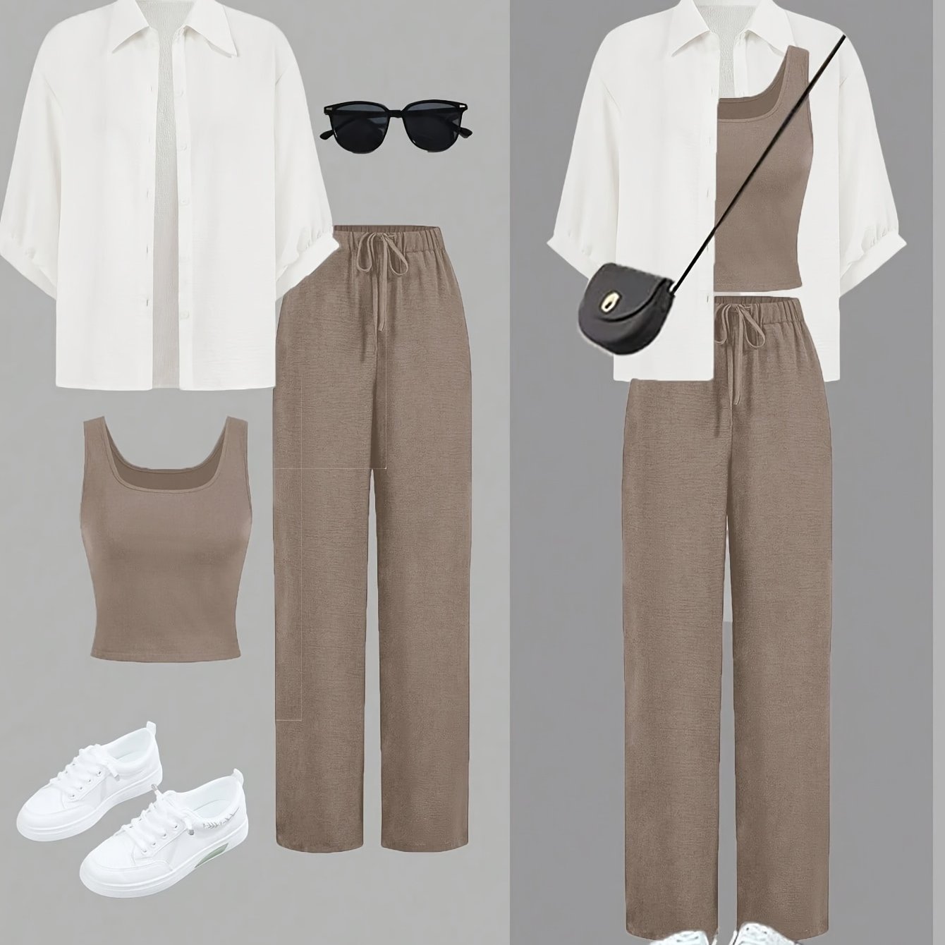 Կանացի ամառային առօրյա 3 հատ տաբատների հավաքածու