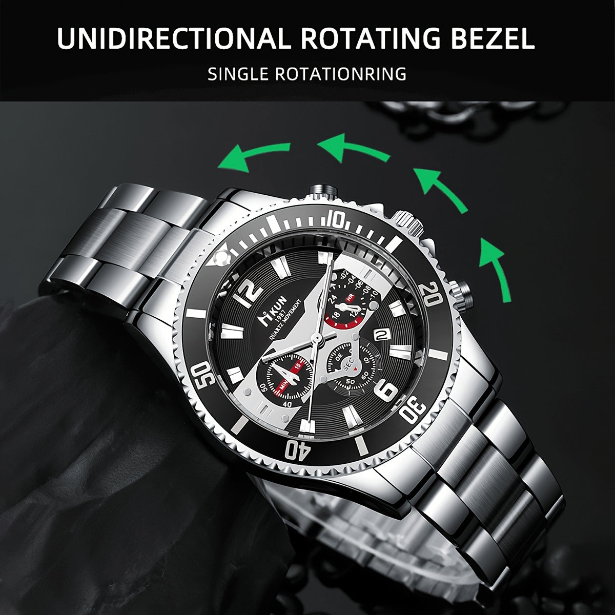 7pcs Men'S Luxury Business Gift Set - Elegant Watch, Wallet, Glasses, Keychain, Greeting Card & Gift Box - Perfect for Christmas, Halloween, Birthday, Christmas Gift Set|elegant Gift Box|durable Gift Box, Gift Box For Men