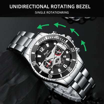 7pcs Men'S Luxury Business Gift Set - Elegant Watch, Wallet, Glasses, Keychain, Greeting Card & Gift Box - Perfect for Christmas, Halloween, Birthday, Christmas Gift Set|elegant Gift Box|durable Gift Box, Gift Box For Men