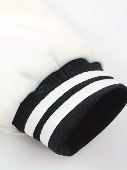 Սպորտային հագուստի անհրաժեշտ հավաքածու, տղամարդու առօրյա 69 հատանոց հավաքածու՝ գունային բլոկներով համալսարանական բաճկոն և A-69 նախշով մարզական տաբատ - պոլիեսթեր, բեյսբոլի օձիք, գրպաններ - իդեալական է աշուն/ձմեռ սեզոնի համար