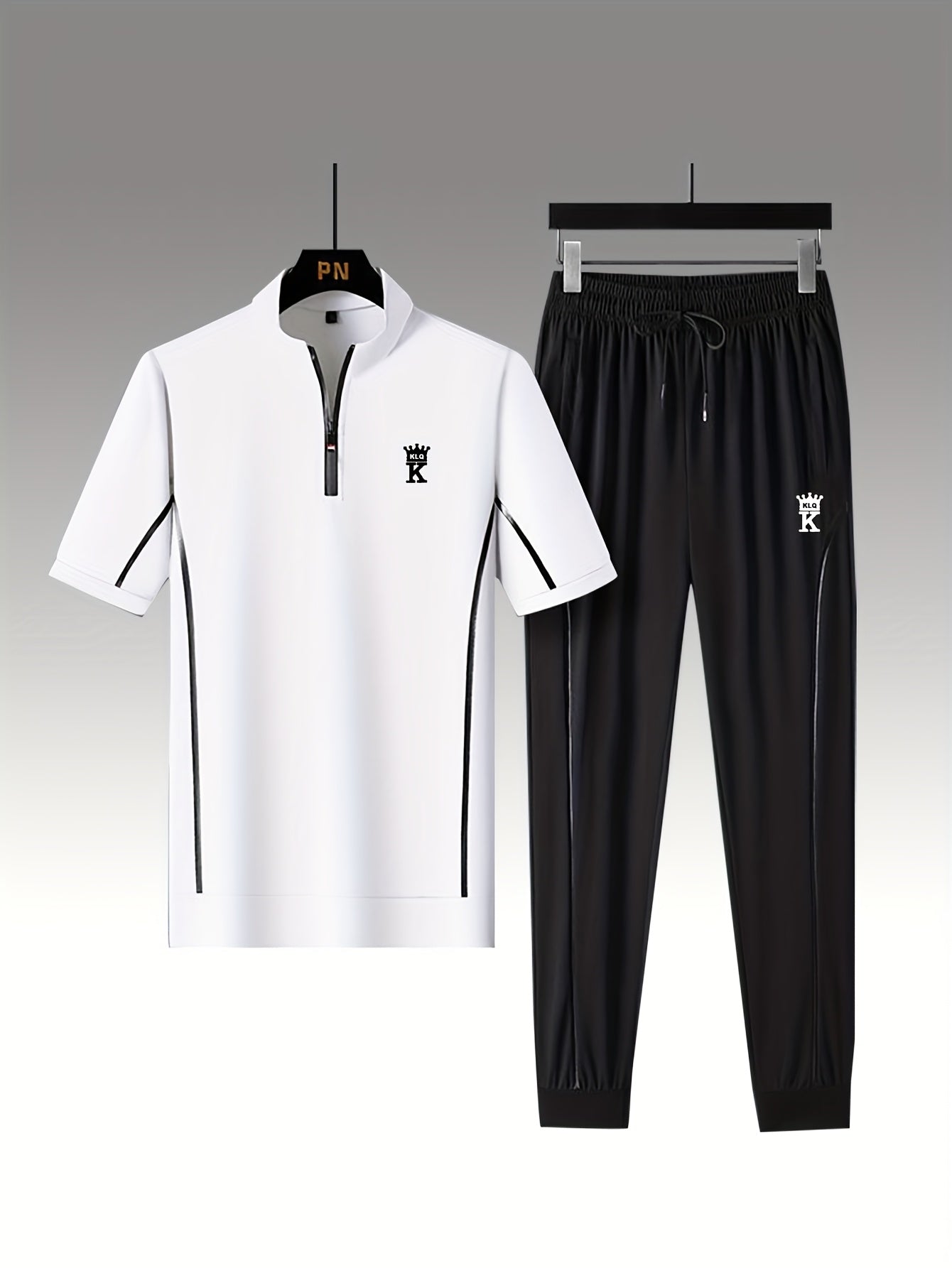 Տղամարդկանց ամառային առօրյա, կանգնող օձիքով, լարով ձգվող սպորտային հագուստի հավաքածու