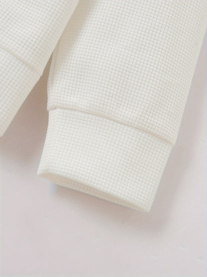 Բեյսբոլի օձիքով բաճկոնի և տաբատի հավաքածու՝ վաֆլի գործվածքից